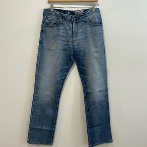 AG Adriano Goldschmied The Everett slim straight light blue wash denim pants